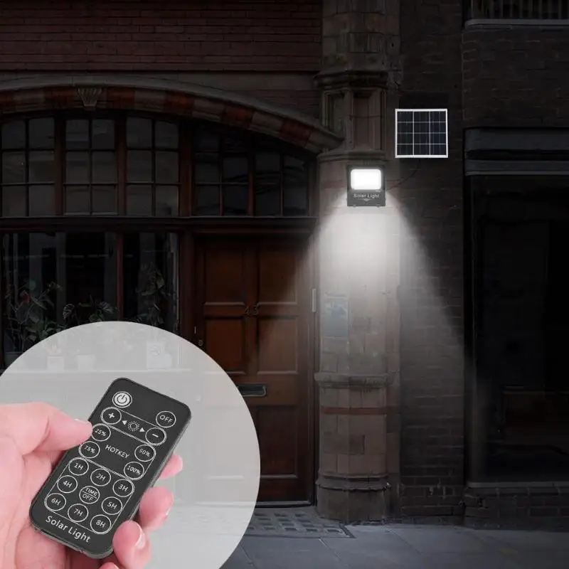 

LED Flood Solar Light Remote Controlled Waterproof Outdoor Garden Security Wall Lamp With Memory Mode & Remote Control