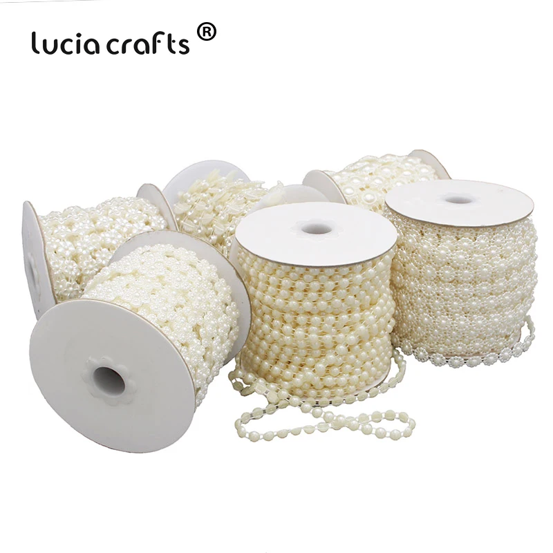 

2yards Multi Styles ABS Imitation Pearl Beads Chain Craft Decoration DIY Clothing Supplies Accessories Party decor 005008078