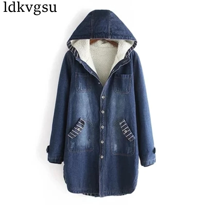 hooded jean jacket plus size