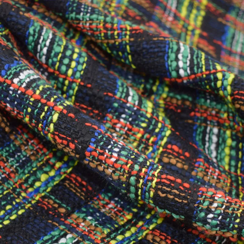 2018 NEW multicolor weaving soft wool tweed fabric for dress coat telas por metros tissu au 1 2018 NEW multicolor weaving soft wool tweed fabric for dress coat telas por metros tissu au 4