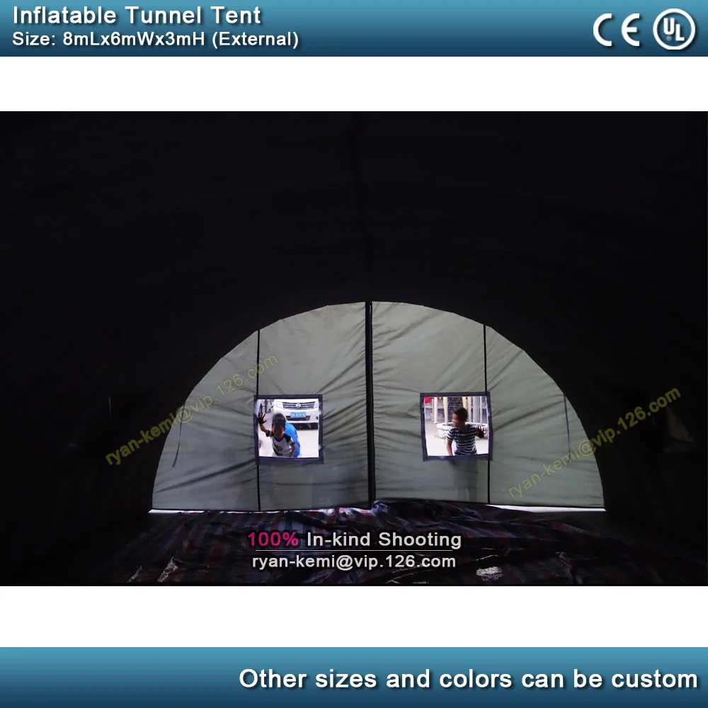 8x6x3m inflatable football sports tunnel tent outdoor inflatable cover marquee inflatable garage film cinema movie tent