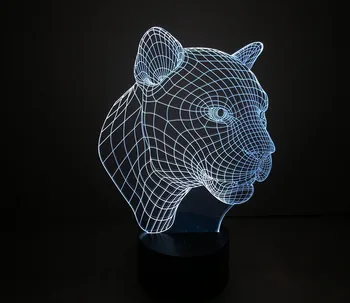 

2019 3D Lamp Night Light seven colour animals Multicolor RGB Bulb Christmas Decor Kids Gift Toys touch remote control desk lamp
