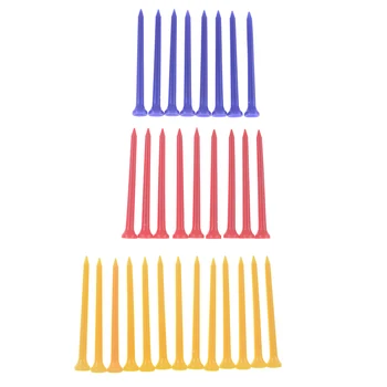 

30Pcs/Pack Plastic Golf Tees 8.3CM Durable Rubber Cushion Top Golf Tee Golf Accessories Multi Color