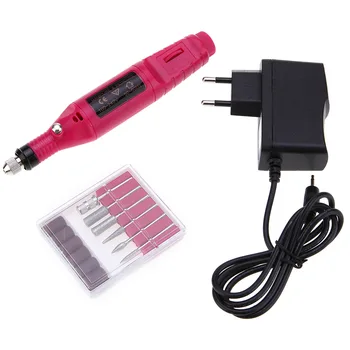 

1set 6bits Nail Electric Drill Pen Power Drill Professional Manicure Machine Pedicure File Polish Shape Tool Feet Care Product