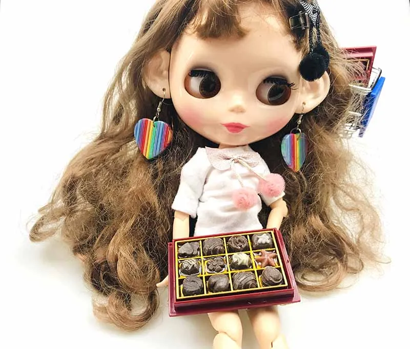 2 шт./лот Новый миниатюрный кукольный домик масштаб 1/6 мини десертная коробка