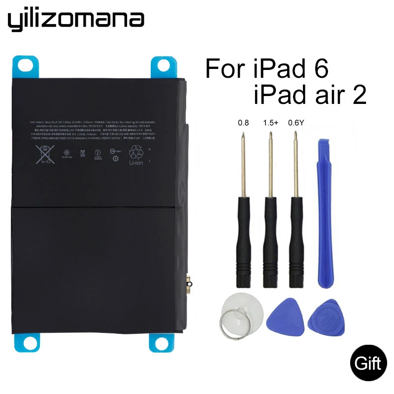 Yilizomana For Ipad 6 Air 2 Battery A1566 A1567 7340 Mah Li Ion Original Replacement Batteries Original With Free Repair Tools Tablet Batteries Backup Power Aliexpress Yilizomana For Ipad 6 Air 2 Battery A1566 A1567 7340 Mah Li Ion Original Replacement Batteries Original With Free Repair Tools Tablet Batteries Backup Power Aliexpress