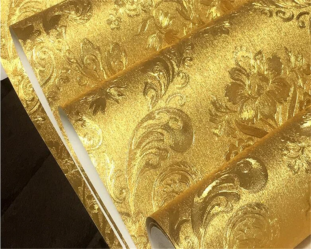 Обои beibehang Ktv gold papel de parede потолочные обои веганского цвета в полоску Золотая