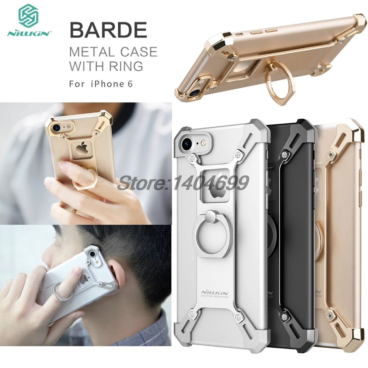 bilder für Sfür iPhone 6 Fall Stehen Zurück Abdeckung Nillkin Metall Tough Ring Form Halter Border Rüstung Stoßkasten Für iPhone 6 S bilder für Sfür iPhone 6 Fall Stehen Zurück Abdeckung Nillkin Metall Tough Ring Form Halter Border Rüstung Stoßkasten Für iPhone 6 S
