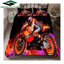Special Price GOANG boy bedding sets luxury home textiles Digital printing Motorcycle race 3pcs super king size bedding sets 100% microfiber