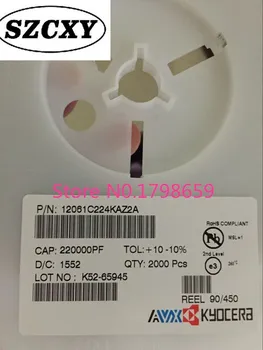 

New and original 2000PCS 12061C224KAT2A Cap Ceramic 0.22uF 100V X7R 10% SMD 1206 125C