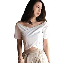 Women Sexy V Neck Short Sleeve T-Shirt Summer Solid Crisscross T Shirt Top Harajuku Cute Casual Slim Basic Lady Tee T Shirts Top Women Sexy V Neck Short Sleeve T-Shirt Summer Solid Crisscross T Shirt Top Harajuku Cute Casual Slim Basic Lady Tee T Shirts Top