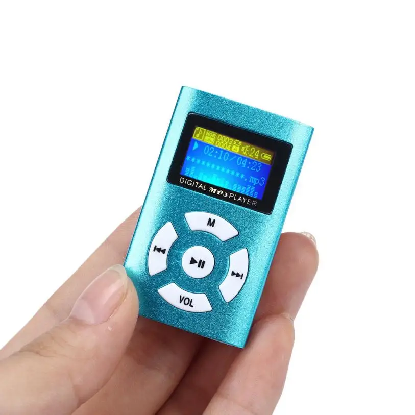 MP3 музыкальный плеер Спорт Walkman HiFi портативный usb-мини MP3-плеер ЖК-экран Поддержка 32 ГБ Micro SD TF карта Slick стильный плеер