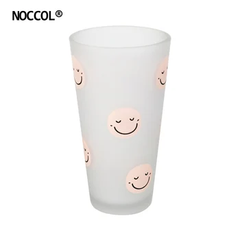 

NOCCOL Korean Style Glass Straw Cup Drink Glass New High Resistant Quality Milk Tea Coffee Mugs Office Home Drinkware Cute Cups