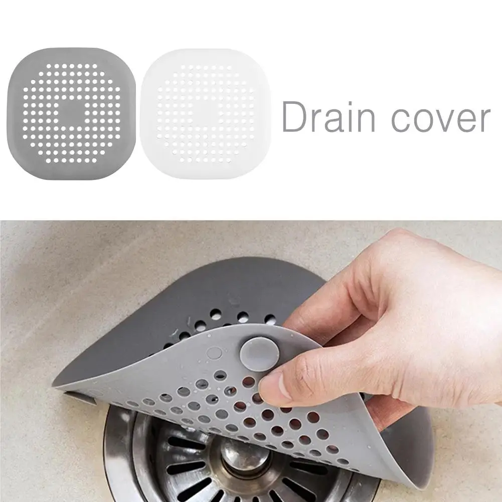 Round Bathroom Drain Hair Catcher Bath Stopper Plug Strainer Filter Sink Q9D9