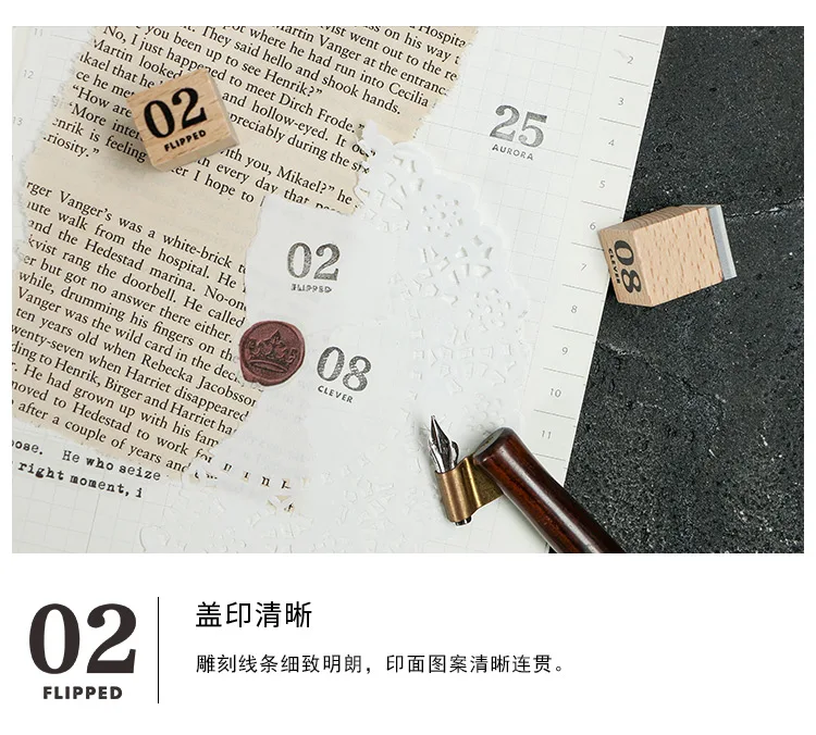 1set Vintage time record calendar decoration stamp wooden rubber stamps for scrapbooking stationery DIY craft standard stamp