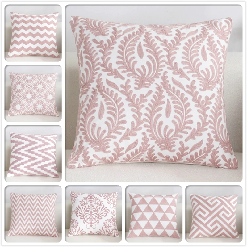 

Luxury 45x45 Home Hotel Chair Sofa Decor Beds Car Back Throw Pillow Case Quality Flower Stripe Plaid Cushion Cover 18*18" inches