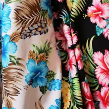 Тропический Лес Стиль Хлопок с цветочным принтом платье с листьями Tissu Швейные тканевый измеритель ткани ткань 2029BL