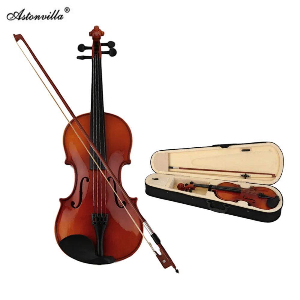 

Astonvilla Spruce Solid Wooden 4/4 Violin Lacquer Light Fiddle 4-String Instrument Maple Solid Wooden Both Beginner Top Quality