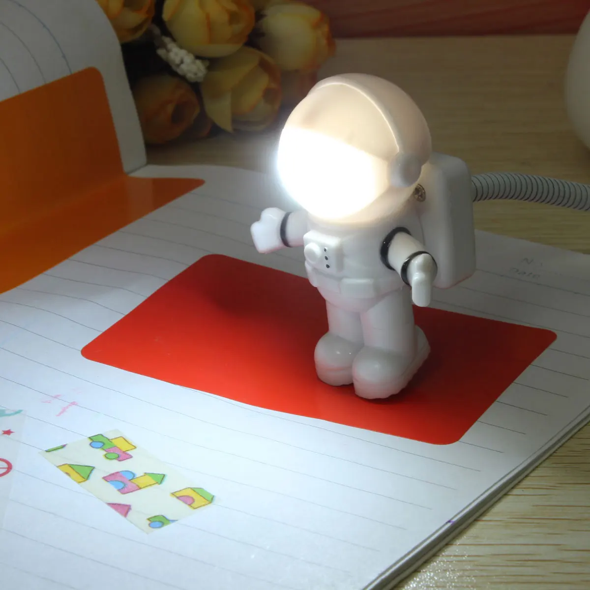 Space Astronaut USB Reading Light LED Night Light Lamp For
