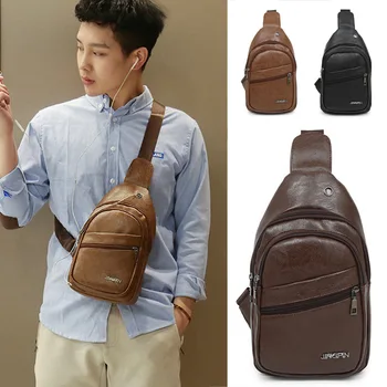 

Newhotstacy Bag men s breast bag large capacity single shoulder slant straddle bag chest bag cross body bag