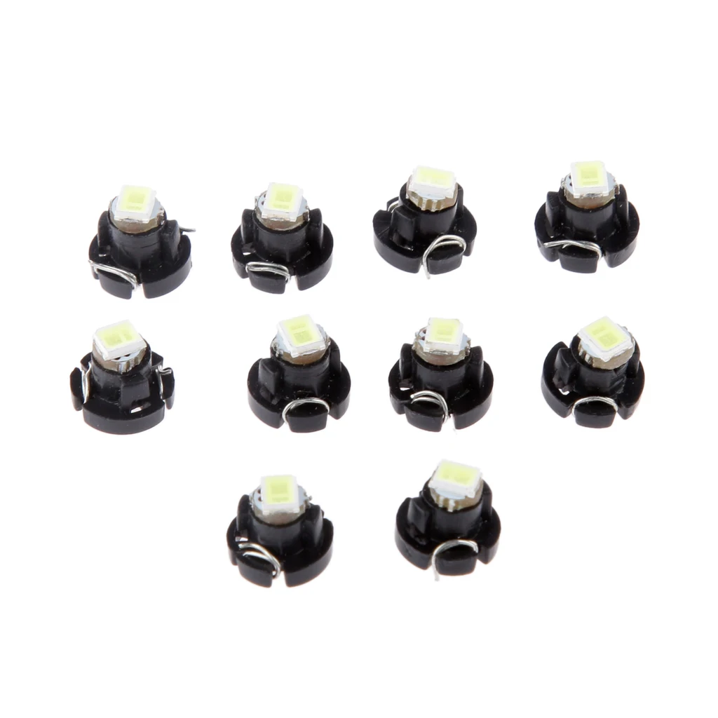 

Pack of 10 Low Power White Wedge T3 1SMD 5050 LED Car Light Bulbs 12V DC Low Power Consumption Long-Life
