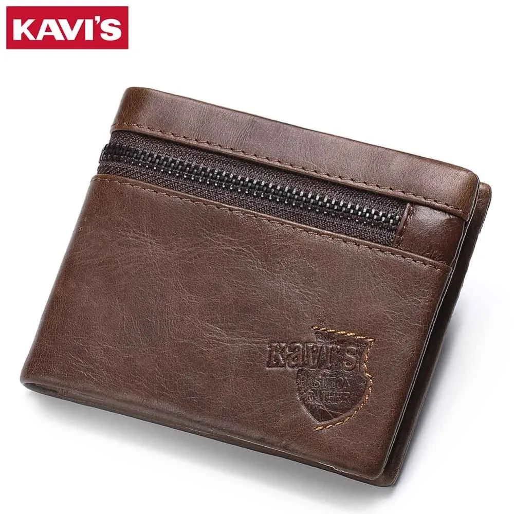 Бренд KAVIS кошелек Crazy Horse из натуральной кожи мужские кошельки портмоне с