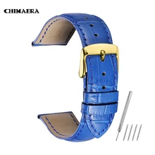 CHIMAERA ремешки для часов 14 мм 16 мм 18 мм 20 мм 22 мм Женский ремешок оранжевый красный бежевый натуральная телячья кожа, дамские ручные часы