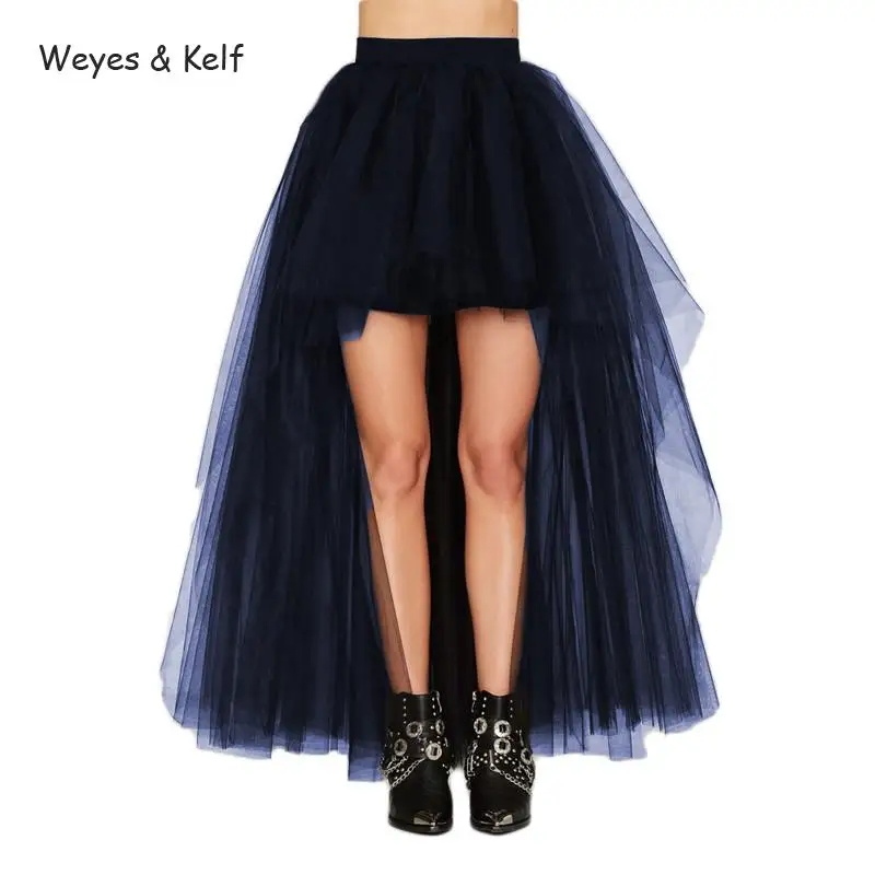 Женская короткая юбка пачка Weyes & Kelf однотонная шифоновая трапециевидной формы с
