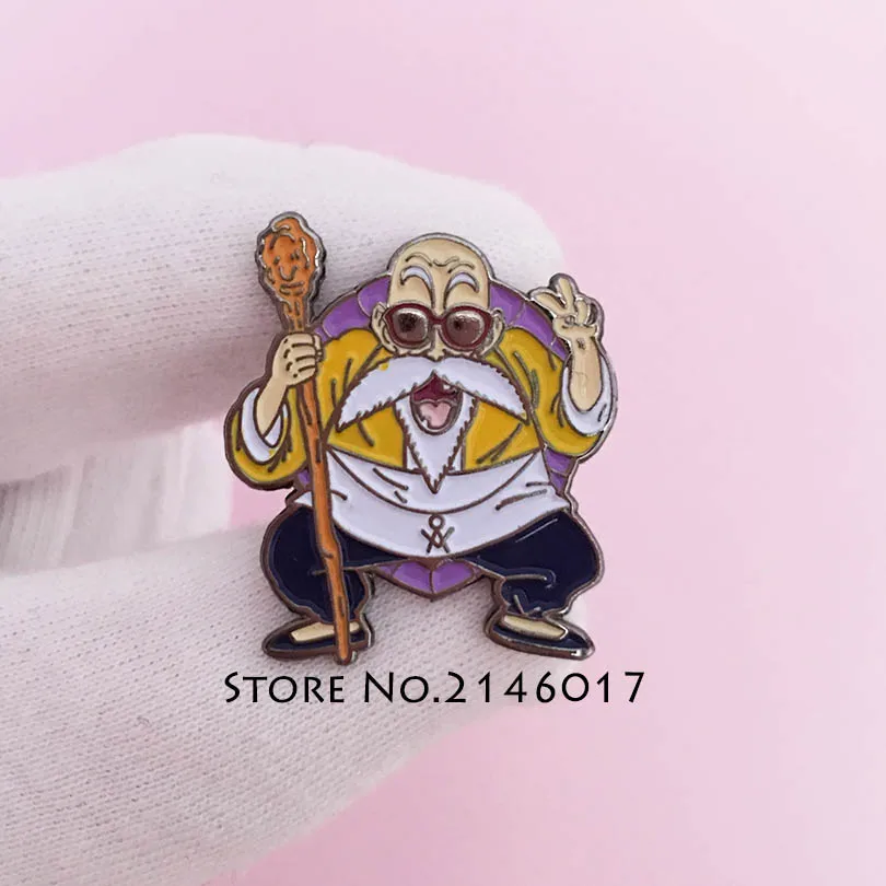 

Masonic Freemasons Apron Badge Dragon Ball Pin Son Goku Master Roshi Tie Brooch Lapel Japanese Anime Backpack Pins EI Maestro