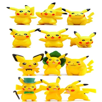 

Hot Sale Mini Pikachu Figures 6-12-18pcs/lot 3- 4cm PVC Action Figure Toys Cartoon Model Figurine