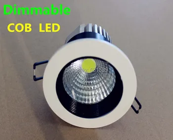 

10PCS Dimmable 5W/7w/10w/12w New Very Bright LED COB chip downlight Recessed LED Ceiling light Spot Light Lamp White/ warm white