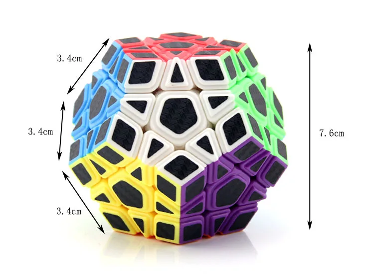 TXTWHY углеродного волокна Megaminx Скорость Куб 3x3x3 Dodecahedron Головоломка Куб игрушки для детей Прямая доставка