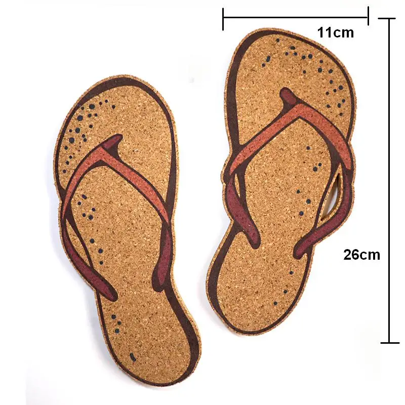 Пара тапочек пробковая доска объявлений мягкая настенная доска для объявлений печатная Пробка деревянный с наклейкой