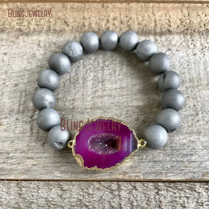 20190321-BM24687-druzy bracelet geode bracelet blue beaded bracelet stretch bracelet power bead bracelet arm party healing bracelet_3