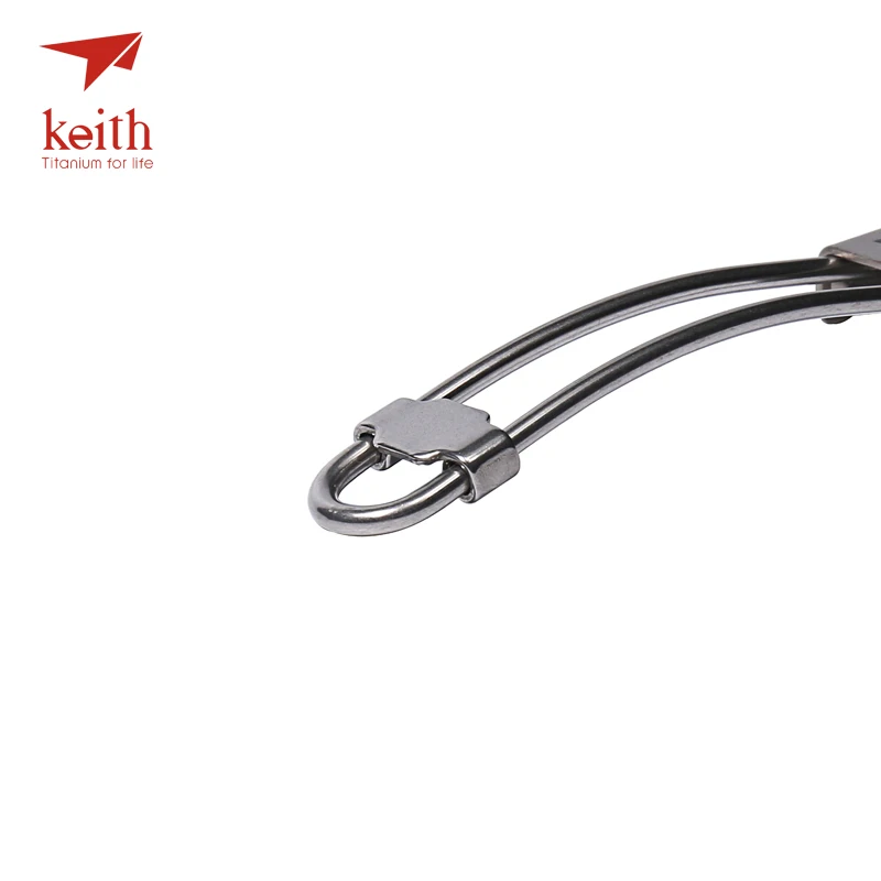 Keith 티타늄 접이식 포크, 휴대용 야외 캠핑, 편리한 포크 수저, 여행 식기, 피크닉 하이킹, 16g
