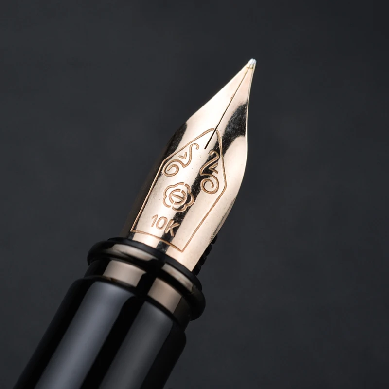 Luxurious Pearlescent white Hero Fountain Pen H706-10k Gold Nib 