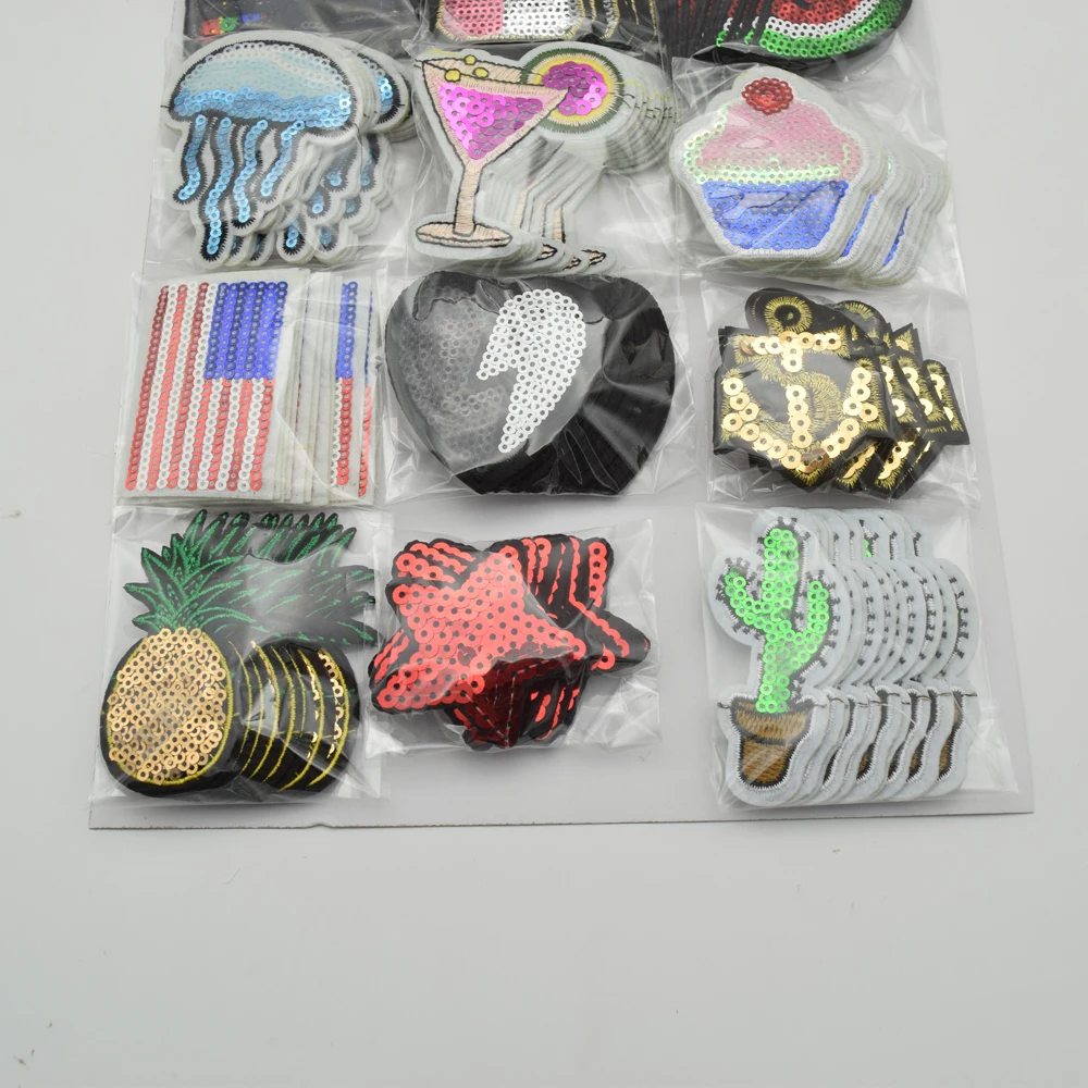 Flag Embroidered Sew On Iron On Patches Set Badge Bag Fabric Applique Craft