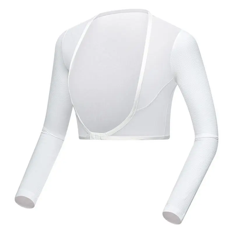 Шелковый гольф охлаждения шаль Лето, защита от солнца, Для женщин с длинными рукавами Ice шелк дна рубашки жилеты - Цвет: White