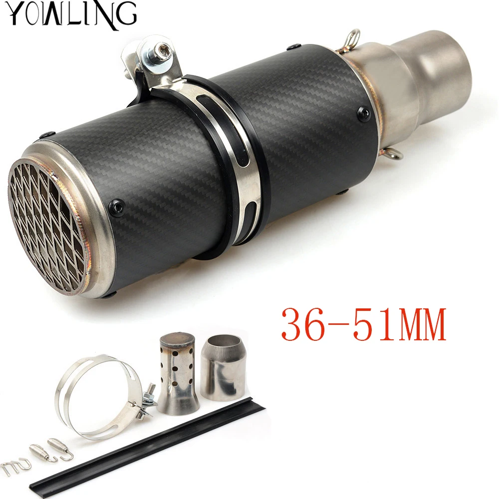 

51mm 61MM Motorcycle Exhaust Pipe Escape For S1000RR YZF R1 FZ1N MT09 GSX-R750 R25 NINJA250 CBR1000 Z750 Z800 Z1000 Z900 Z650