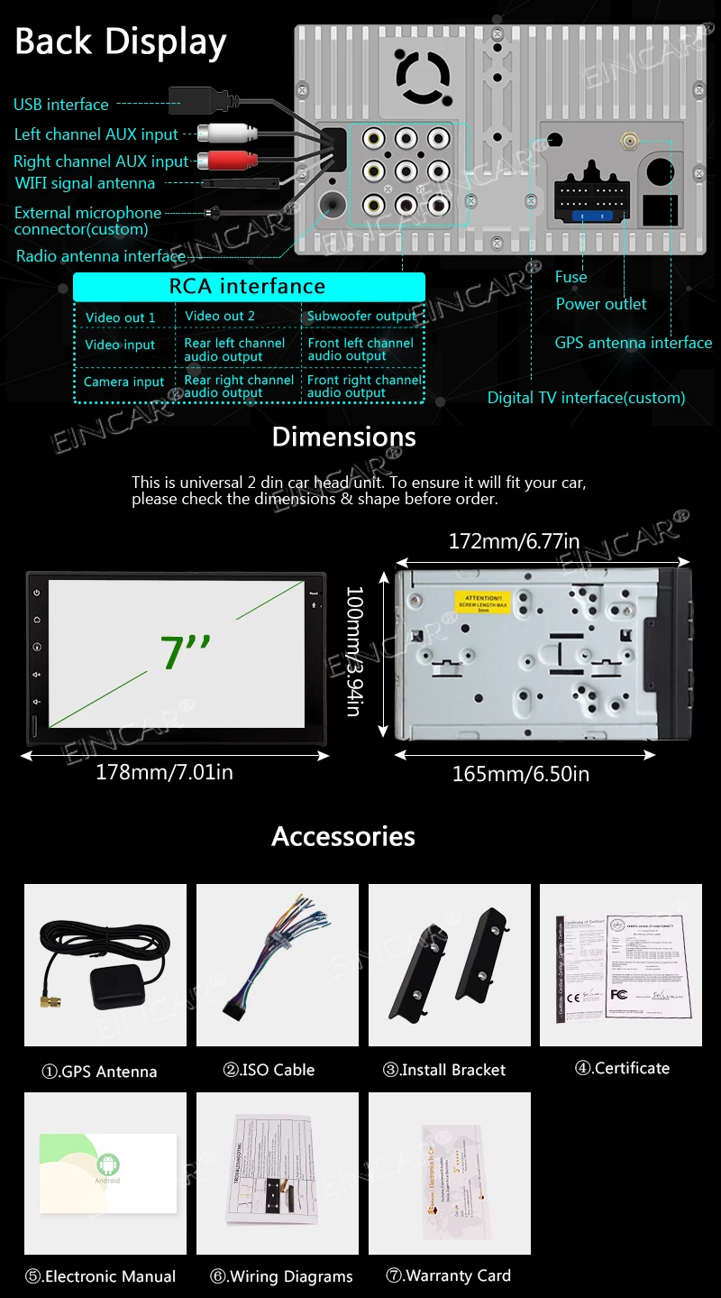 Flash Deal GPS Navigation support Wifi 1080P Video Audio Car Radio Receiver in dash Car Headunit Subwoofer Backup Camera Mirrorlink 7 inch 5