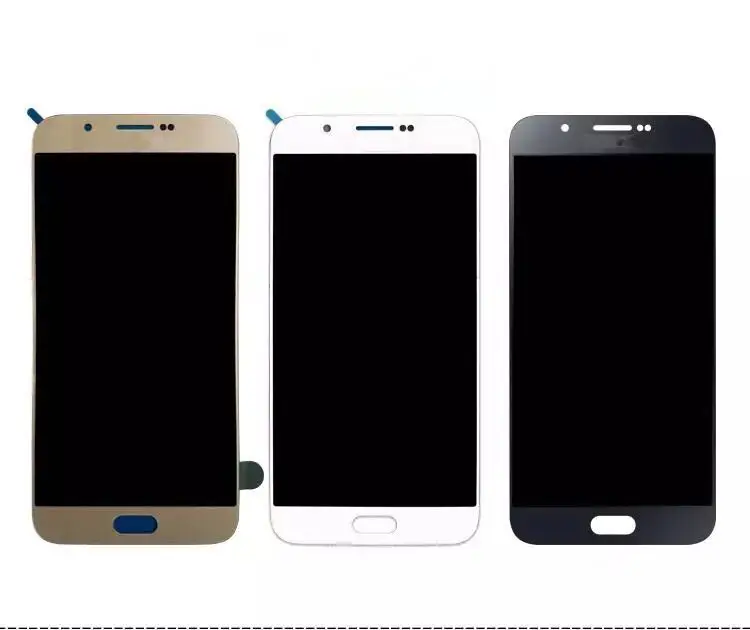 

White Gold AMOLED Screen Compatible For Samsung A8 A8000 A800 A800F LCD Display Touch Screen Digitizer Assembly Replacement