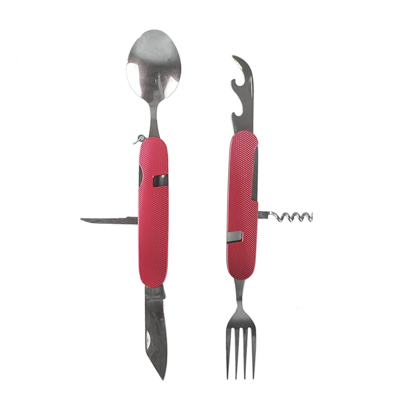 Nuevo multi-función plegable viaje al aire libre camping Vajilla combinación extraíble al aire libre Vajilla fruta cuchillo set de regalo