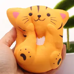 9,5 см мультфильм моделирование кошка детские игрушки для взрослых слизь Squeeze Игрушка мягкими замедлить рост Jumbo милые игрушки Детская