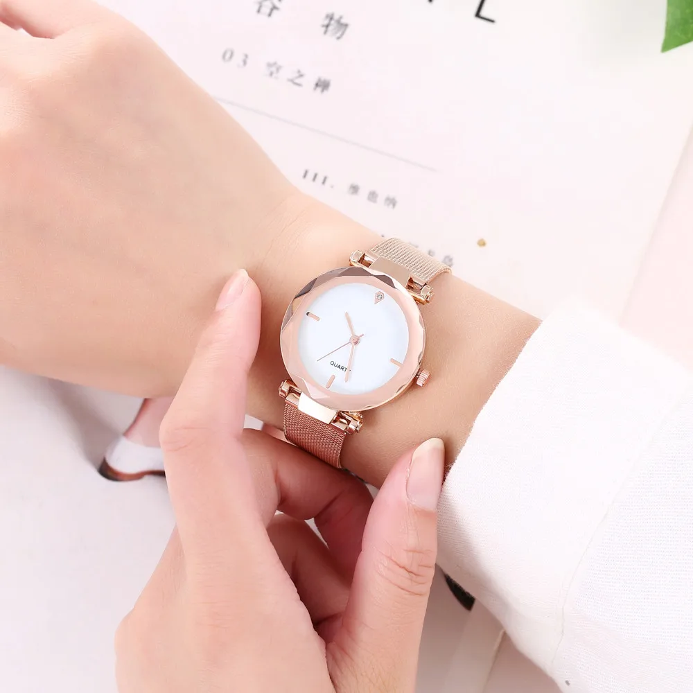 

Luxury Gold Women Watches 2019 New Fashion Ladies Dress Clock Mesh Steel life Waterproof Female Wristwatch relogio feminino Gift
