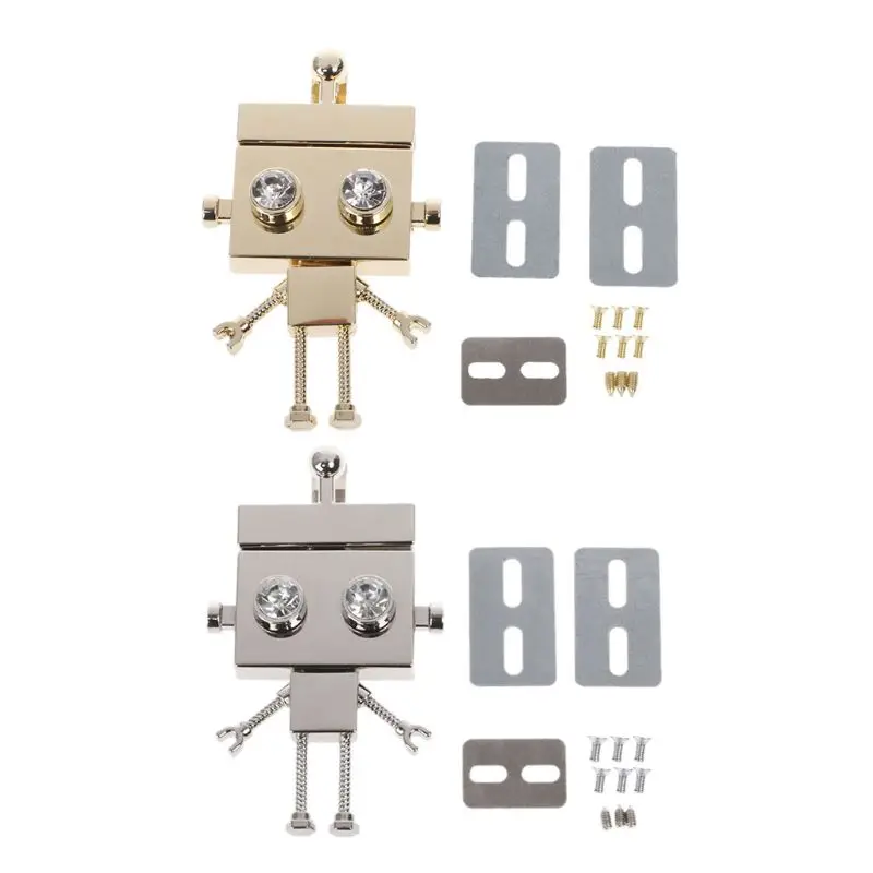 

Cute Robot Shape Clasp Turn Lock Twist Locks Metal Hardware For Handbag Shoulder Bag Purse Bag Accessories For DIY Bag 7.6x3.5cm