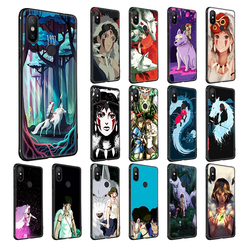 غرفة العاب WEBBEDEPP Princess Mononoke Soft Silicone Case for Xiaomi Redmi ... coque iphone 7 Princess Mononoke Noveau