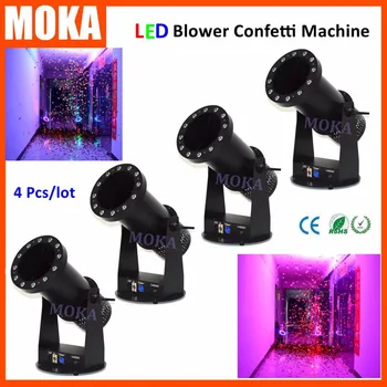 

4 Pcs/lot 1200W DMX512 Led Confetti machine FX co2 jet confetti Blower shooter for Dj Clubs Stage Wedding Effect