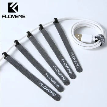 

FLOVEME Cable Organizer Wire Winder Clip Earphone Holder Mouse Cord Protector HDMI USB Cable Management For iPhone Samsung 14cm
