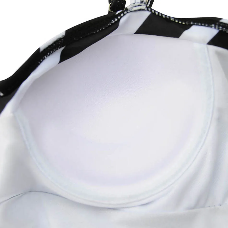 Плюс размер один предмет женский купальник ретро полосатый/точка печати купальники большая грудь сексуальная пляжная одежда купальный костюм монокини 4XL