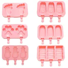 Силиконовые лапы кролика полосатые ванны для мороженого DIY для заморозки мороженого на палочке лоток для мороженого 6 стилей